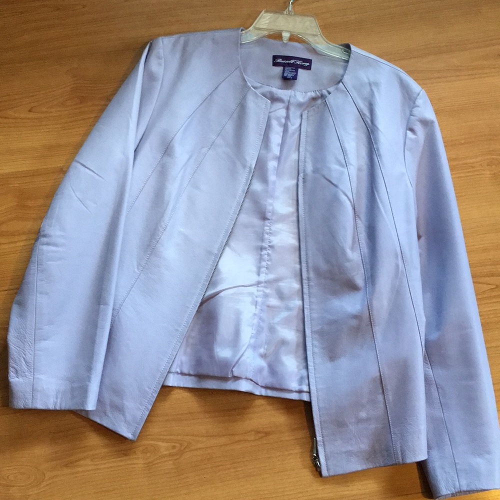 Lavender leather coat